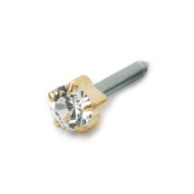Blomdahl -Tiffany 4 mm Crystal - złoty tytan medyczny