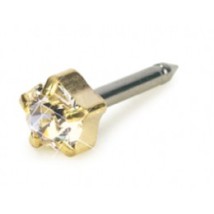 Blomdahl -Tiffany 5 mm Crystal - złoty tytan medyczny