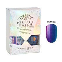 Zestaw Perfect Match Mystique MLMS06 lakier hybrydowy z efektem Metallux + lakier z efektem syrenki 2x15ml