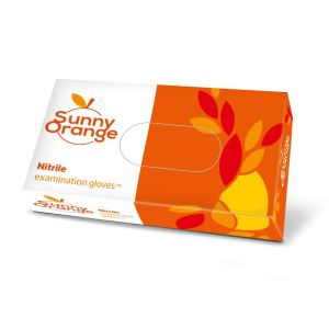 Rękawice nitrylowe pomarańczowe Sunny Orange 100 szt.