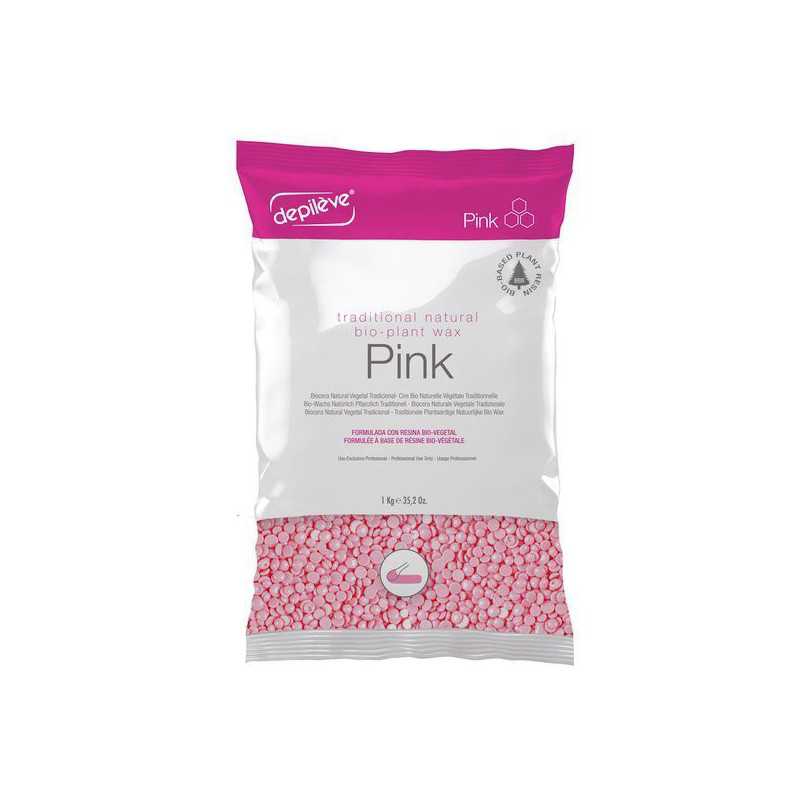 Wosk różany pink w granulkach 1kg Depileve