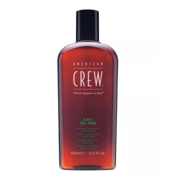 American Crew 3w1 szampon + odżywka + żel do kąpieli o zapachu drzewa herbacianego 450ml